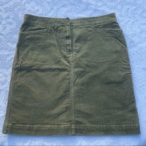 Jones Sport Green Corduroy Skirt 12